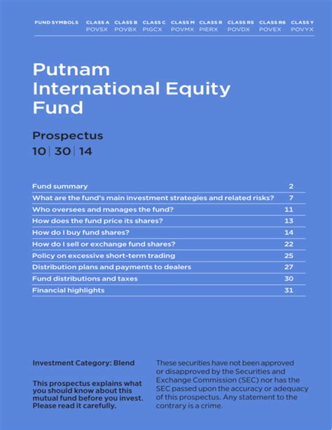 invyx|Pioneer International Equity Fund Class Y, INVYX summary.